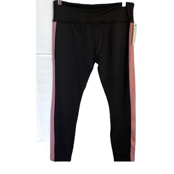 BB Dakota black & pink stretchy leggings 88 % polyester 12 % elastane brand new - Picture 1 of 4